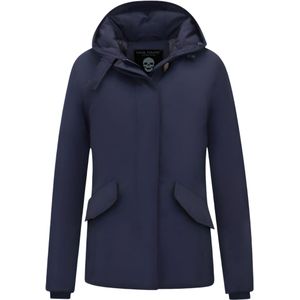 Korte Jas Vrouwen Capuchon  Blauw