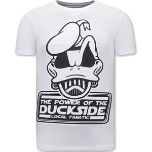 T-Shirt Print Heren - DuckSide - Wit