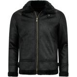 Shearling Jacket - Lammy Coat - Zwart