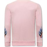 Heren Sweater Print - Tiger Couture  Roze