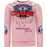 Heren Sweater Print - Tiger Couture  Roze