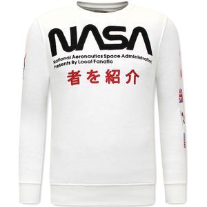 Heren Sweater - NASA International - Wit