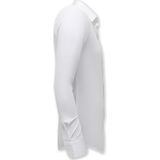 Trendy Blanco Overhemden Heren - Slim Fit  Wit