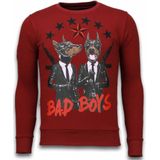 Bad Boys - Rhinestone Sweater - Bordeaux