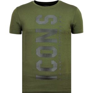 ICONS Vertical - Party T-Shirt Heren - G - Groen