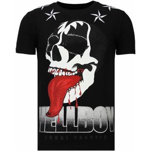 Hellboy - Rhinestone T-Shirt - Zwart