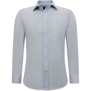 Nette Oxford Shirts Heren - Slim Fit Stretch - Licht Blauw