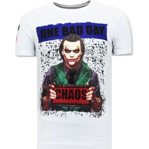 Heren T-Shirt - The Joker Man - Wit