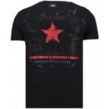 Presidente - Rhinestone T-Shirt - Zwart