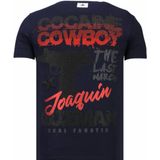 Cocaine Cowboy - Rhinestone T-Shirt - Navy