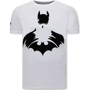 Shirts Heren - Batman Print - Wit