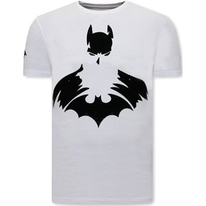 Shirts Heren - Batman Print - Wit