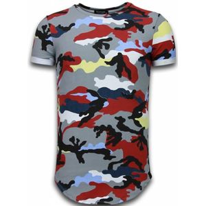 Known Camouflage T-Shirt - Long FiT-Shirt Army - Bordeaux