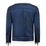 Imitatie Bontjas - Lammy Coat - Navy