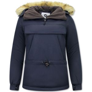 Anorak Winterjas Dames Capuchon - Blauw