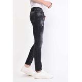 Heren Slim Fit Jeans Scheuren -  - Grijs