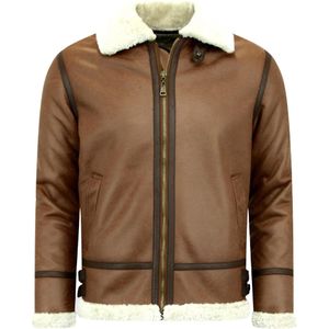 Lammy Coat - Shearling Jacket - Bruin