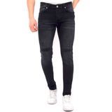 Gescheurde Jeans Heren Slim Fit -DC-- Zwart