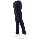 Gescheurde Jeans Heren Slim Fit -DC-- Zwart