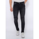 Gescheurde Jeans Heren Slim Fit -DC-- Zwart
