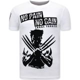 PrinT-Shirt Heren - Wolverine T-Shirt X Man - Wit