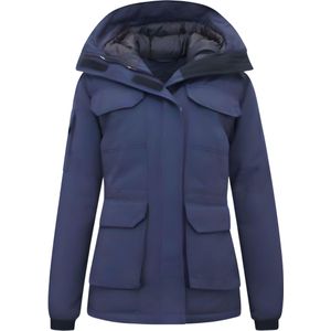 Dames Winterjassen Halflang Gewatteerd  Blauw