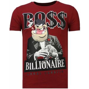 Billionaire Boss - Rhinestone T-Shirt - Bordeaux