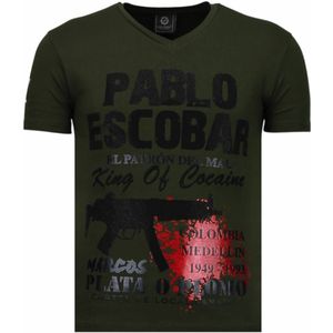 Pablo Escobar Narcos - Rhinestone T-Shirt - Groen