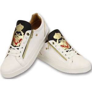 Heren Sneakers - Prince White Black  Wit