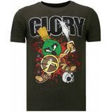 Glory Martial - Rhinestone T-Shirt - Khaki