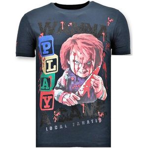 Heren T-Shirt - Chucky Childs Play - Navy