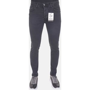 Nette Heren Stretch Jeans - Slim Fit  Zwart Grijs