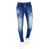 Spijkerbroek Slim Fit Heren Stretch -  - Blauw