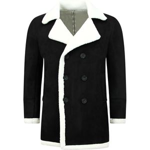 Imitatie Bontjas Parka - Lammy Coat - Zwart