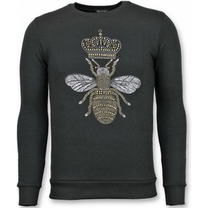 Rhinestone Trui - Master Bee Sweater Heren - Zwart