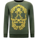 Joggingpak Heren - Skull Embroidery - Groen