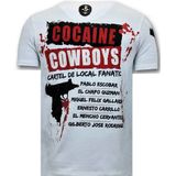 Heren T-Shirt - Los Jefes De Narcos - Wit