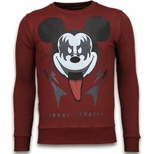 Kiss My Mickey - Rhinestone Sweater - Bordeaux