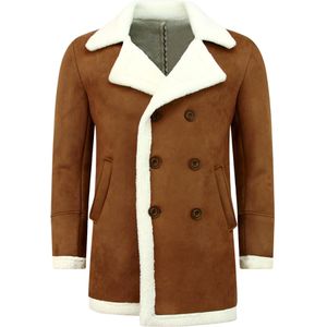 Imitatie Bontjas - Lammy Coat Lang - Bruin