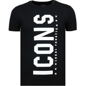 ICONS Vertical - Bedrukte T-Shirt Heren - N - Navy