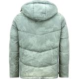 Reflector Grijs Puffer Jas Heren Capuchon