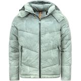 Reflector Grijs Puffer Jas Heren Capuchon