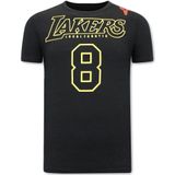 Heren T-Shirt Lakers - Bryant -Zwart