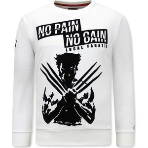 Heren Sweater Print - Wolverine - Beige