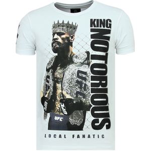 King Notorious - Slim Fit T-Shirt Mannen - Z - Wit