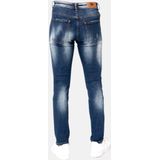 Ripped Jeans Stretch Heren Slim Fit  Blauw