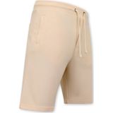 Joggingstof Korte Broek Mannen - Beige