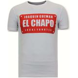 Heren T-Shirt - Joaquin Guzman El Chapo - Wit
