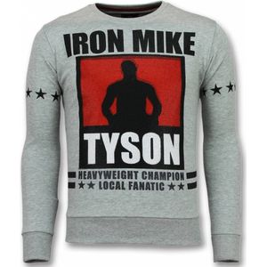 Mike Tyson Trui - Iron Mike Heren Sweater -Truien Mannen - Grijs