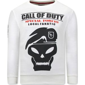 Heren Sweater Print - Call Of Duty - Beige